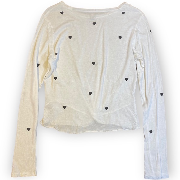 2for$30 PINK Victoria’s Secret Heart Cropped Long Sleeve T-shirt Size Medium - Picture 2 of 10